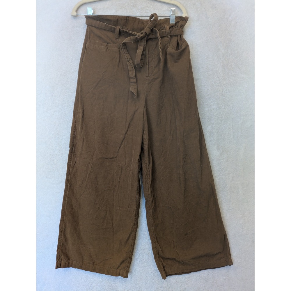 American Eagle Pants Women's Medium Brown Paperbag Waist Wide Leg